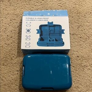 Durable Leak-Proof Children's Lunch Box - Teal Blue